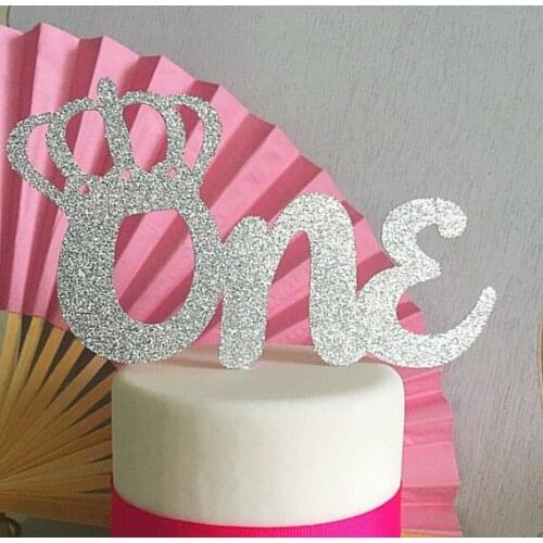 Acrylic Personalized age prince crown baby bridal shower boy Birthday Cake Toppers tools wedding party decorations