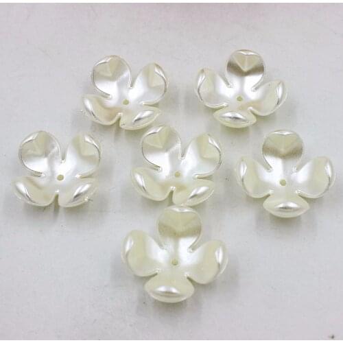 Free Shipping 10Pcs/5pcs Imitation Shell Flower Scrapbook Simulated Pearl Beads Sewing Button Beading DIY Material Findings