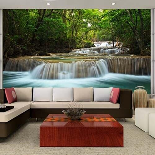 Large Landscape Wallpaper Murals 3D Green Wall Paper for TV Living Room Background Wall Decor Photo Mural Customized