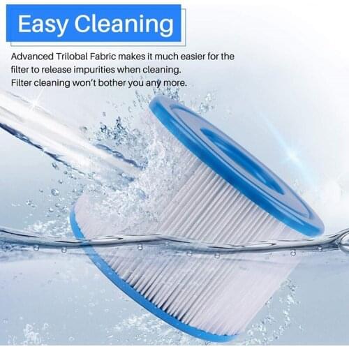 2Pcs Swimming Pool Spa Filter for Pool Filter Type S1 Swimming Filter Cartridge Hot Tub for Intex S1 PureSpa Filter Pump