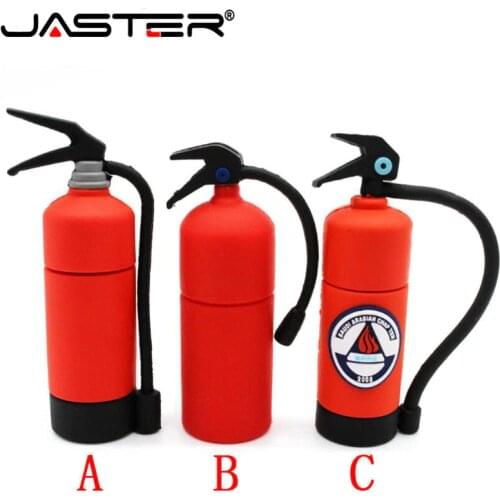 JASTER Cartoon fire extinguisher pen drive firemen USB Flash disk memory stick U disk pendrive 4GB/16GB/32GB/64GB free shipping