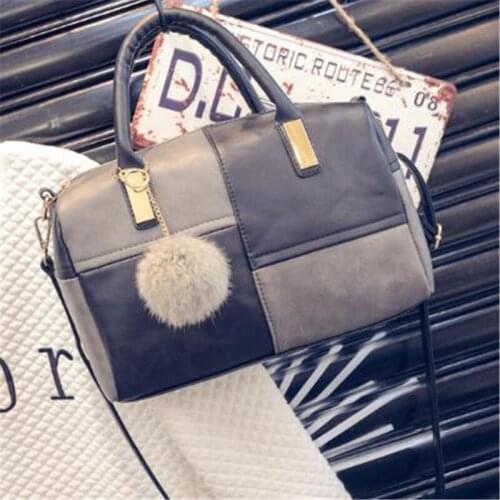 Hot Sale Boston PU Leather Women Bag Design Shoulder Crossbody Messenger Bags Fashion Handbag Short Handle Sac