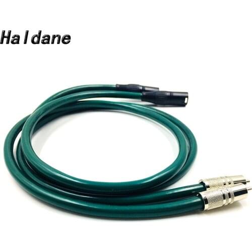 Haldane Pair HIFI Rhodium plated RCA to XLR Balacned Audio Cable RCA Male to XLR Male Interconnect Cable with FURUTECH FA-220