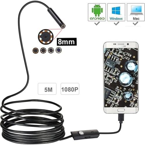 1080P Full HD USB Android Endoscope Camera IP67 1920*1080 1M 2M 5M Micro Inspection Video Camera Snake Borescope Tube