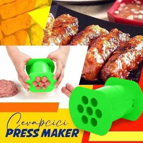 Kitchen Cevapcici Press Maker Meat Tools Sausage Hot Dog Beef Meat Stick Burger Maker Machine Mold Handmade Easy Cook Tool