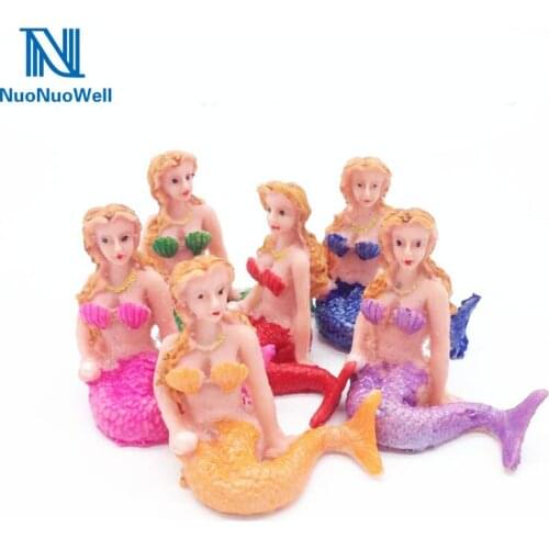 Little Resin Mermaid Aquarium Ornaments DIY Fish Tank Aquarium Decorations