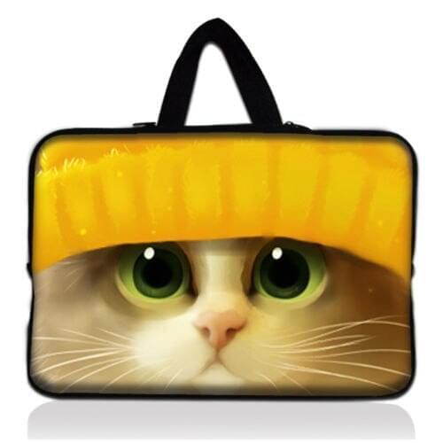 Cute Yellow Cat Laptop Sleeve Bag Case For Apple Macbook Pro Mac Book Air 12 13 13.3 15 15.4 15.6 16 Xiaomi Lenovo Dell Cover