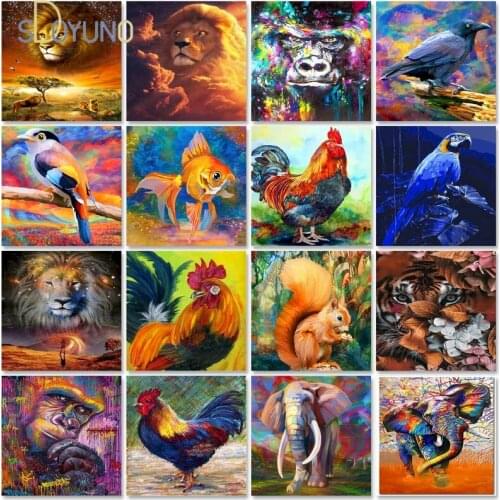 SDOYUNO DIY Paint By Numbers Animal Canvas Painting Orangutans Handpainted Adult Coloring By Numbers Paint Home Decoration Gift