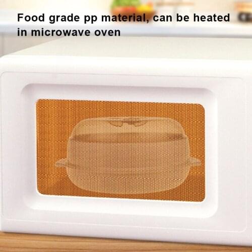 Steamer Heater Dish for Microwave Oven Round Plastic Bowl Hot Steamed Bun Dumpling Steamer with Lid Lightwave Steamer STTA889