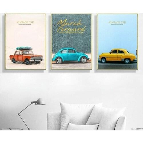 Wall Artist Home Decoration HD Print Cartoon Classic Car Modular Picture Nordic Style Poster Canvas Painting Bedroom Artwork