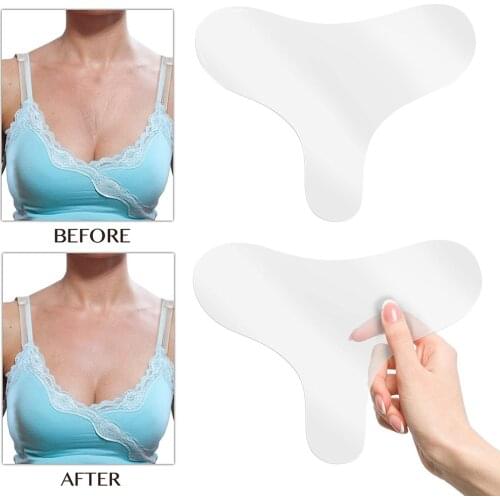Newly high quality Reusable Anti-Wrinkle Chest Pad T shape Silicone Care Skin-friendly Pads for Anti Aging Eliminate Wrinkles