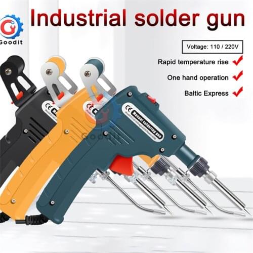 Soldering gun tool automatic welding gun kit 60W feeding soldering tool with electronic repair circuit board tweezers for home