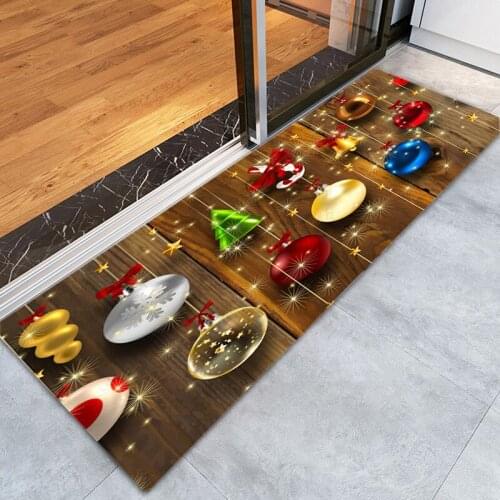 Printed Flannel Area Rug for Hallway Bedroom Carpets Bedside Mats Anti-slip Living Room Floor Mats Kitchen Rugs Entrance Carpet