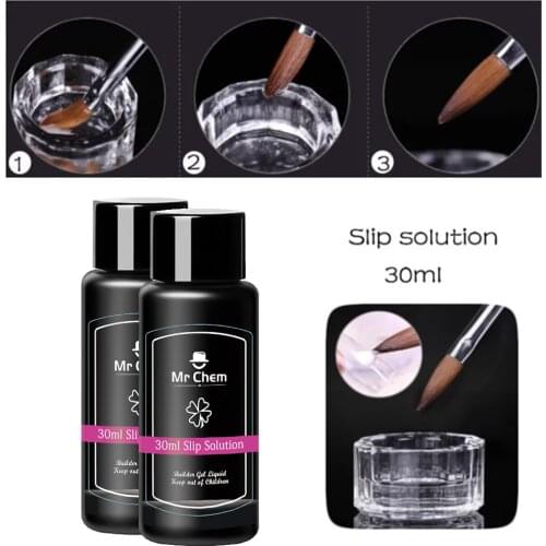 Mr Chem Poly UV Gel Polish Nails Quick Builder 2PCS Nail Gel Liquid Slip Solution Permanent Clear Nails Art Extension Tools