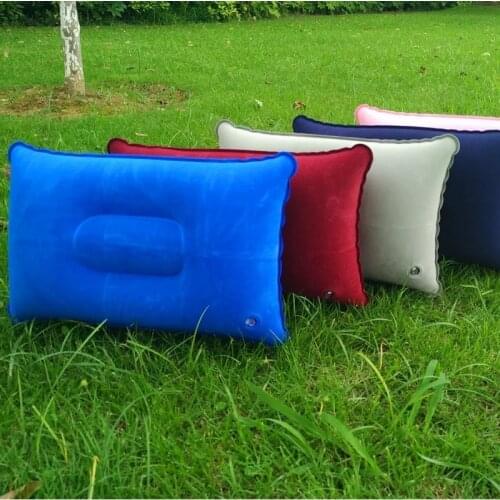 Portable Ultralight Inflatable PVC Nylon Air Pillow Sleep Cushion Bedroom Hiking Beach Car Plane Head Support