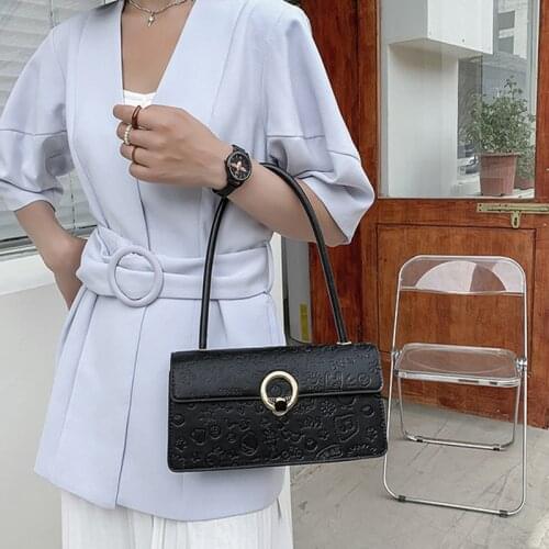 Luxury Brand Baguette Shoulder Bag Woman High Quality Pu Underarm Women Handbag Simple Designer Womens Shoulder Bag 2021 New