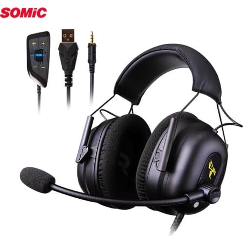 Somic G936N Wired Gaming Headphones 7.1 Virtual 3.5mm USB ENC Noise Reduction PC Stereo Earphones Headsets