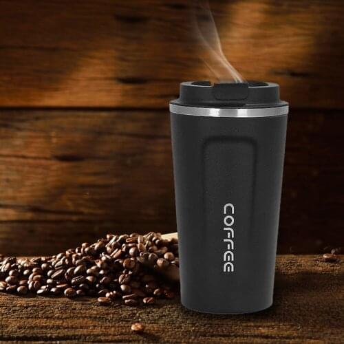380ml Double Stainless Steel Coffee Car Vacuum Flask Mug Tea Cup Travel Thermal Water Bottle Business Coffee Insulated Bottle