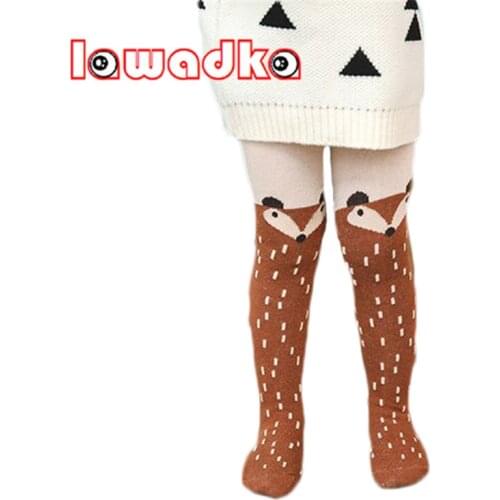 Lawadka Pattern Knitting Baby Girls Tights Cartoon Baby Tights For Girls Spring Style Soft Children Gifts