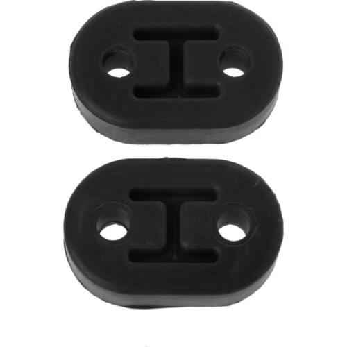 Universal 2x Heavy Duty Exhaust Hanger Bushing Support 2 Holes Bracket Rubber Mount