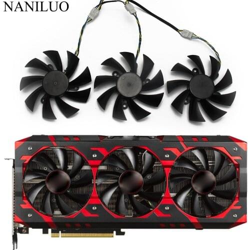 PLA09215B12H Red Devil RX VEGA56 VEGA64 For DATALAND PowerColor Radeon RX Vega 64 56 Red Cooler Cooling Fan
