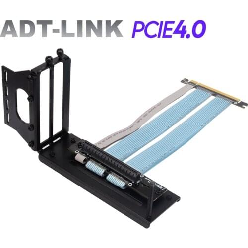 PCIe 4.0 x16 High Speed PC Graphics Cards PCI Express 4.0 Extension Cable 16x GPU Riser Cables With Vertical Bracket ATX chassis