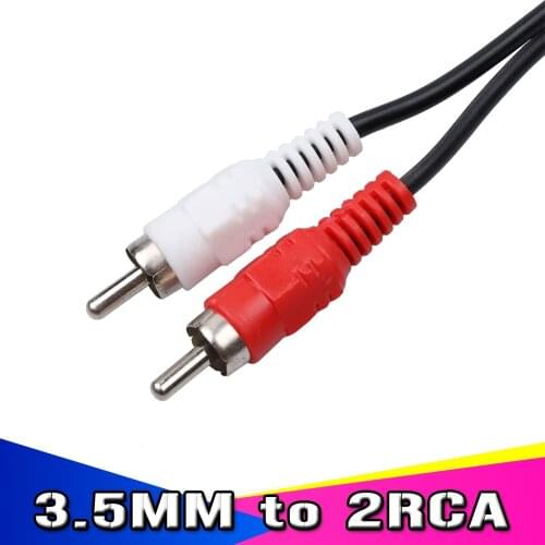 Kebidu High Quality 3.5mm Stereo Audio Female Jack to 2 RCA Male Socket to Headphone 3.5 Y Adapter Cable