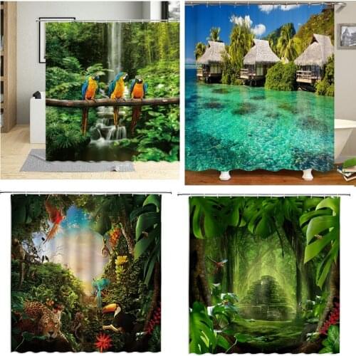 Natural Scenery curtain shower curtain Bathroom curtain Shower curtain Curtains for kitchen Shower curtains shower curtain set