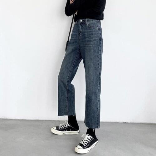 Woman Jeans Pants Large Size Denim Straight-Leg Pants Autumn Retro Baggy Pants Pantalones Vaqueros Mujer