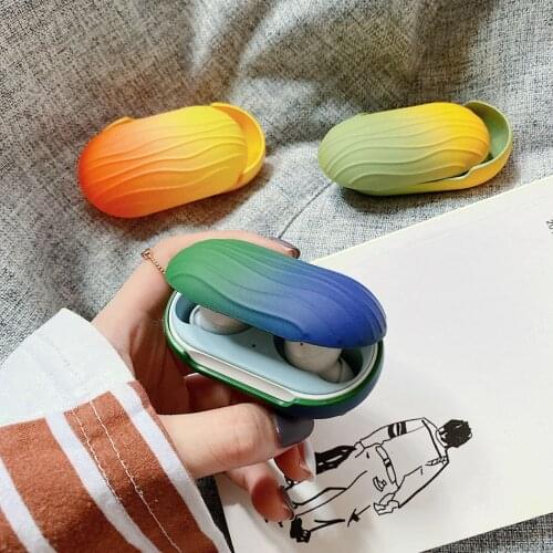 For Samsung Galaxy Buds Plus Water Flow Shape Gradient Color Matte Hard PC Earphones Case For Galaxy buds Plus + Headset Cover