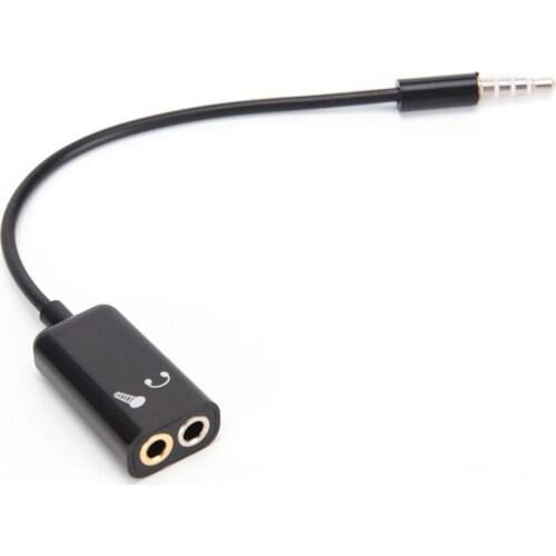 1pc 3.5mm Mic Audio jack to Headphone Microphone Y Splitter Cable Converter Adaptor