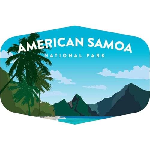 13cm x 8.7cm for American Samoa National Park Waterproof Cartoon Car Stickers Personality Decal for Trunk Windshield