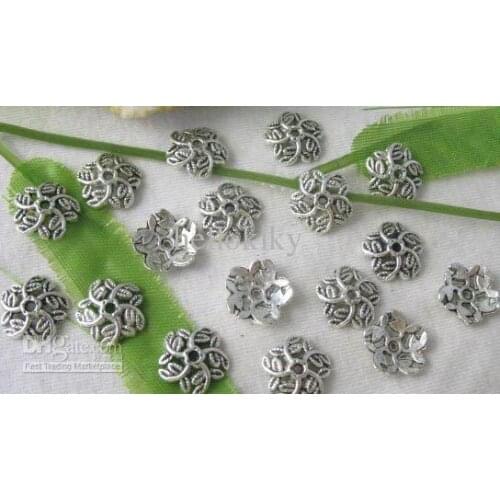 1350pcs Tibetan Silver Color leaf bead caps 10mm A1782