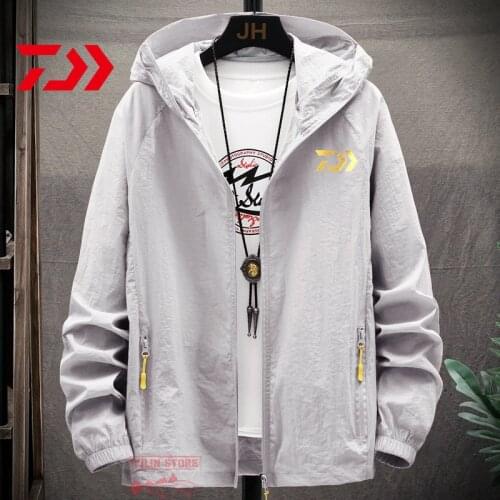 2021 Daiwa Summer Thin Auti-UV Sunscreen Fishing Clothes Casual Anti-sweat Breathable Quick Dry Fishing Jacket Fishing Shirts