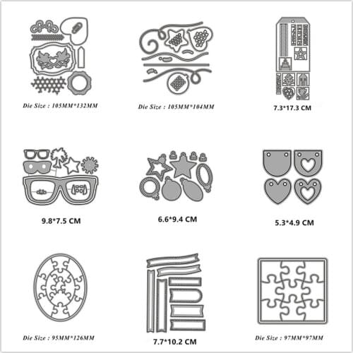 26 Styles) 2021 Irregular Figure Metal Cutting Dies DIY Scrapbooking Paper Photo Album Crafts Mould Cards Punch Bottle Stencils