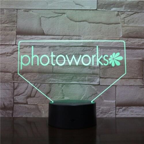 3D Lamp PHOTOWORKS Night Light 7 Color Changing With Remote Led Lighting Lamp Lampara Bedroom Decoration Light