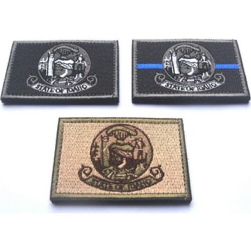 3D Embroidery Patches Magic Stickers Flag Of The United States U.S.A Idaho State Patches Embroidery Armband Cloth Patch Badges