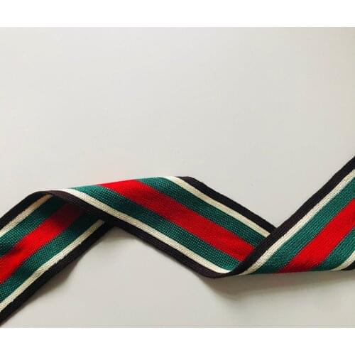 45Yards Striped Knitted Webbing Garment Side Webbing Decorative Accessories