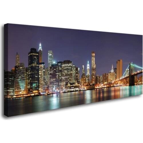 5D DIY Diamond Painting Brooklyn Bridge New York City Night landscape Cross Stitch Mosaic diamond embroidery Needlework