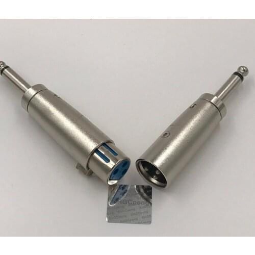 6.5mm Male to XLR Male Female Pack Connector Standard 6.35 to XLR 3pin Audio Adapter For Microphone High Quality 2 Pieces