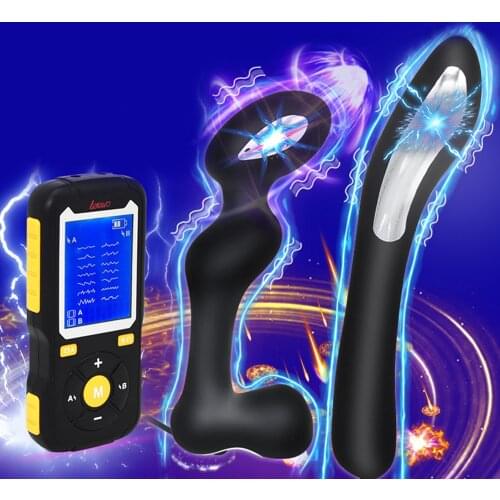 7 speeds Electric Shock Anal Plug Pulse Prostate Massage Vibrators G spot Vagina Dildo Plug Women Masturbator Sex Butt Plug Toys