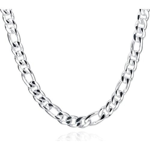 Babyllnt 925 Silver Flat Sideways Necklace For Women Fashion Wedding Charm Popular Jewelry Gift Wholesale