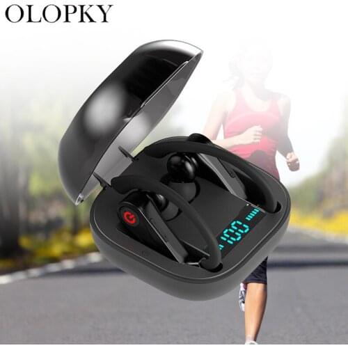 Bluetooth Earphone Wireless Hifi Bluetooth TWS 5.0 Headphone With Dual Microphones Ear Hook With 950mAh Charging Case For Phone