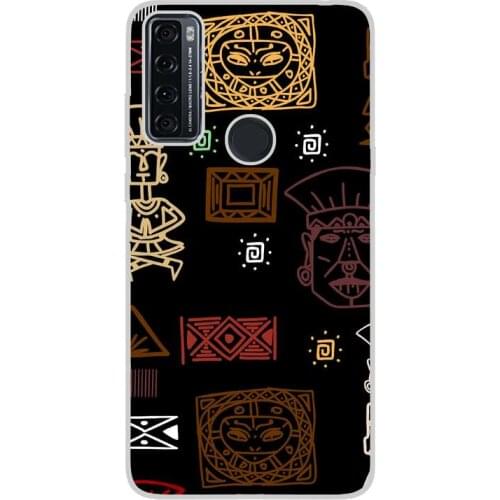 Compatible with TCL-20-SE-4G silicone gel tpu case cover case custom drawing design anti-shock abstract 001 case