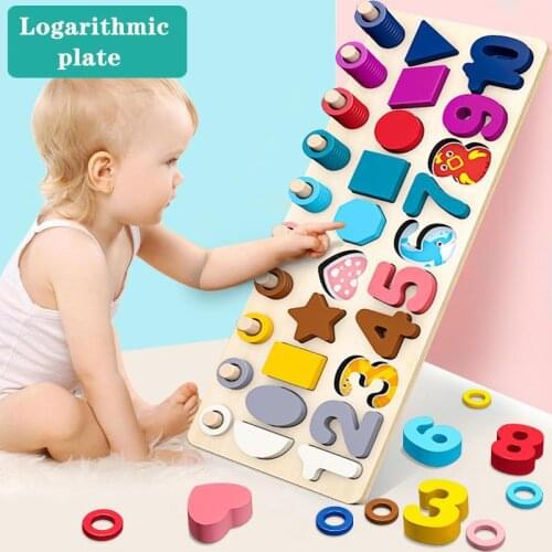 Children Eduactional Toys Multi-function Logarithmic Board Montessori Educational Wooden Toys for Children Wooden Math Toys