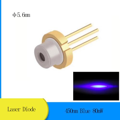 450nm 80mW Blue Laser Diode D5.6