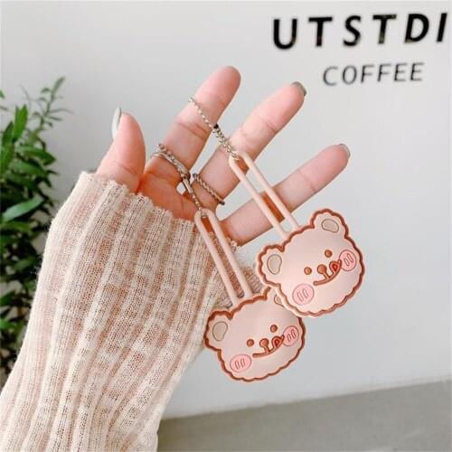 For Apple AirTag 3D Cartoon Cute Durable Anti-Lost Shockproof Silicone Protective Case Locator Tracker Device GPS Keychain Cover