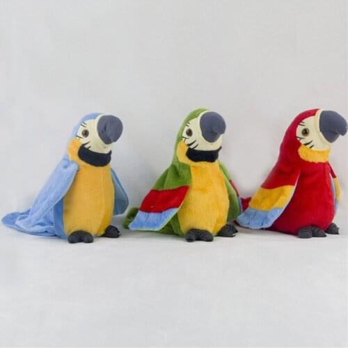 Electronic Pets Talking Parrot Toys Funny Sound Record Waving flappy Wings Electronic Bird Stuffed Plush Toy Kids Birthday Gift