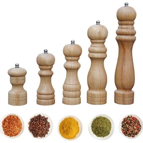 Classical Wood Salt Pepper Mill Grinder Seasoning Muller Handheld Kitchen Tools