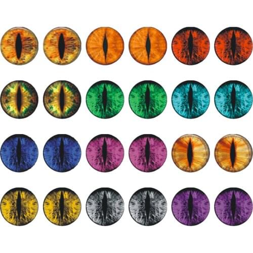Colorful 6~40mm/20MM cabochons Plastic Glass dolls Eye DIY Crafts Eyes For Children Toy Dinosaur Animal Eye Accessories